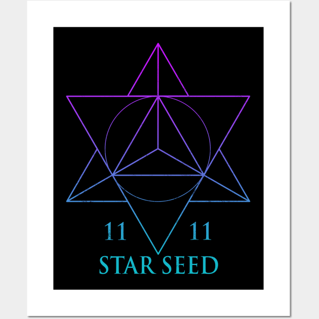 Starseed Tetrahedron Wall Art by LadyMoldavite